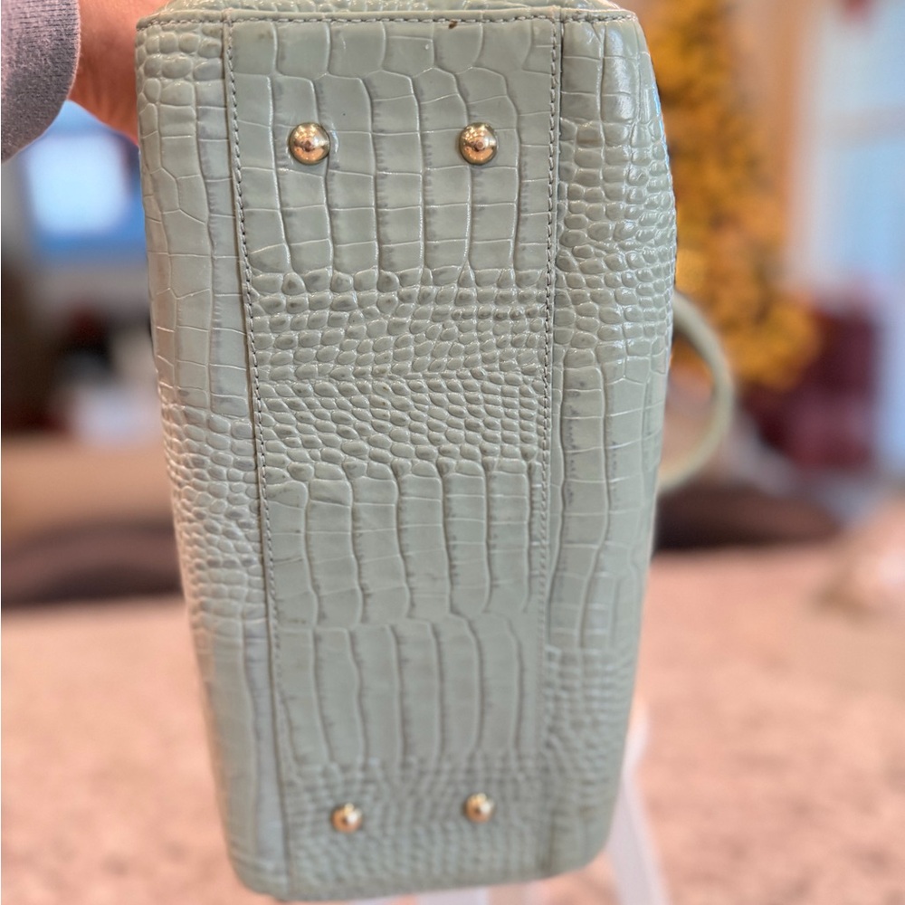 Brahmin Arno Medium Leather Satchel Crossbody in Cascade Majestic Color Like New - Picture 3 of 5